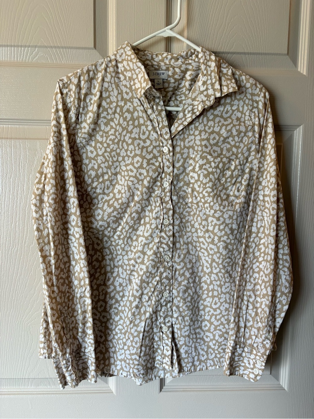 J. Crew Leopard Print Button-Down Shirt